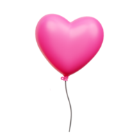 3d Love heart balloon, Valentine 3d Illustration png