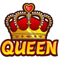 Queen Crown Emote Vector Illustration