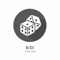 Dice icon in flat. Logo for business. Stock vector. vector