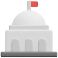 embassy 3d render icon illustration png