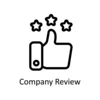 Company Review  Vector   outline Icons. Simple stock illustration stock