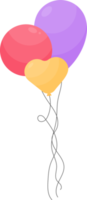 Balloons bunch in cartoon style png