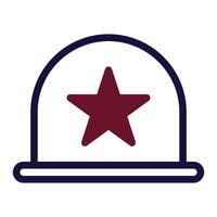 helmet icon duotone maroon navy colour military symbol perfect. vector