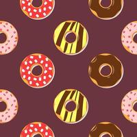 donuts semaless pattern vector