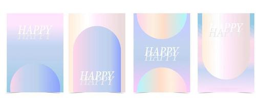 Rainbow pastel background with y2k style vector