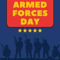 armed forces day poster suitable for social media posts vector