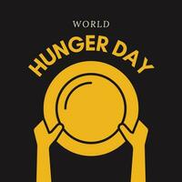 world hunger day poster suitable for social media posts vector