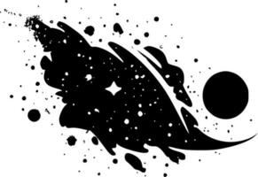 Galaxy, Black and White Vector illustration