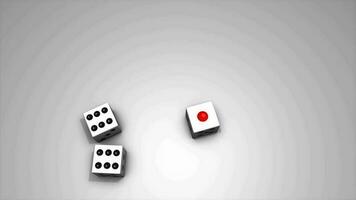 Dice 3d animation, square, box, lucky. video