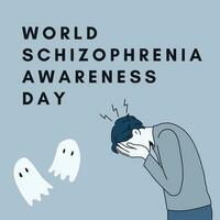 a poster of World Schizophrenia Awareness Day vector