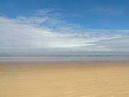 View of the offshore wind farm at Redcar, North Yorkshire, England photo