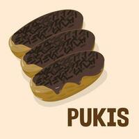 pukis cake indonesian traditional street food vector