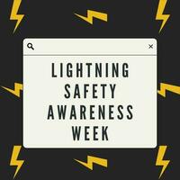 a poster for Lightning Safety Awareness Week vector