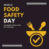 a poster for world Food Safety Day vector