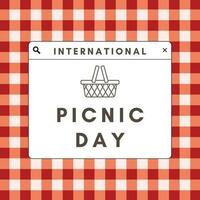 a poster for International Picnic Day vector