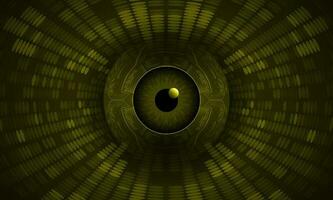 Modern Holographic Eye on Technology Background vector