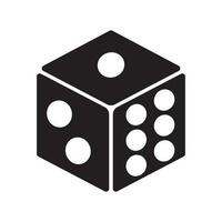 Casino dice logo icon,illustration design template vector