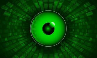 Modern Holographic Eye on Technology Background vector