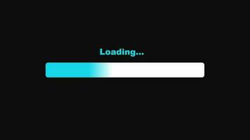 Loading animation with black and green background. video