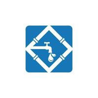 Plumbing service logo vector template illustration