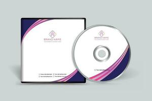 Clean minimal CD cover template vector