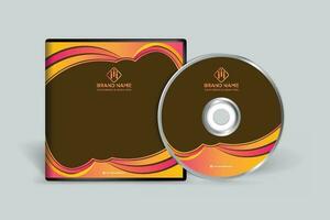 Gradient abstract CD cover template vector