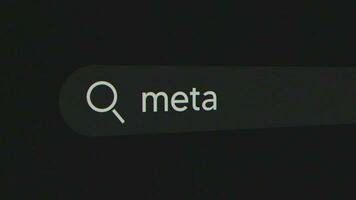 Meta in a search bar video