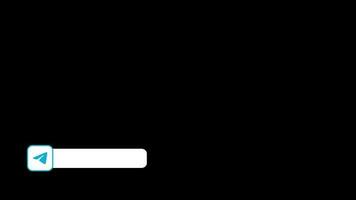 Telegram logo animation, Animated Telegram icon, social media icon lower third with modern animation Free video