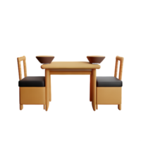 Modern table and chair isolate png