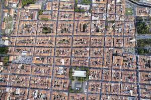 Aerial view of the urbanization of a city photo