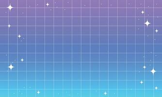 Vector grainy vector mesh gradient with white retro stars. abstract background in y2k aesthetic