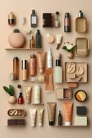 cosmetic beauty products. Generative AI photo