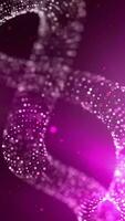 Vertical Video of Infinity Twist looping Background. An infinity symbol crafted from mesmerizing particles - Purple