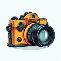 Camera 2d cartoon vector illustration on white background photo