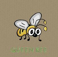 Cute bee cartoon quality illustration. Vector illustration