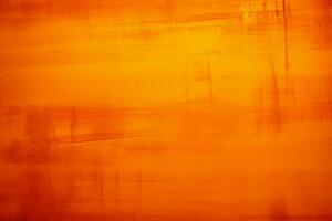 Abstract canvas Orange background texture with dark orange edges, design ready AI Generated photo