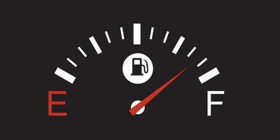 Gas meter fuel gauges. Full tank gauge vector icon. Car dashboard petrol petrol dial