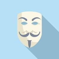 Anonymous mask icon flat vector. Avatar face vector