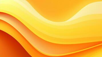 Orange and yellow abstract wave background AI Generative photo