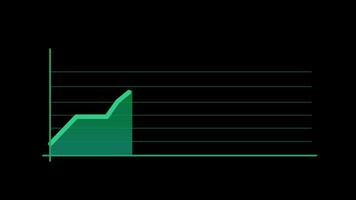 business graph chart diagram, business grows. video