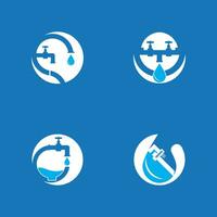 Plumbing service logo vector template illustration