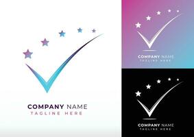 Executive check mark business logo template vector