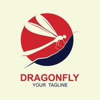 Dragonfly illustration icon design template vector photo