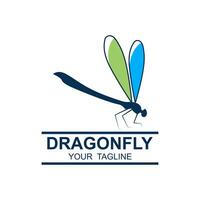 Dragonfly illustration icon design template vector photo