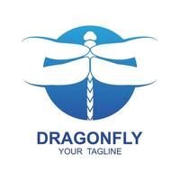 Dragonfly illustration icon design template vector photo