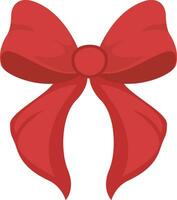 Red bow, illustration, vector on white background