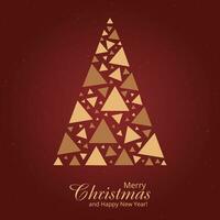 Merry Christmas background and Christmas tree graphic vector elements stacked with elements