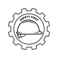 Safety first logo vector