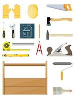 construction tools set. Carpentry instruments. vector illustration in flat style