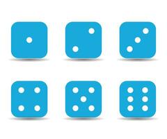 Set of dice icon. Dice sides or dice faces icon set vector illustration